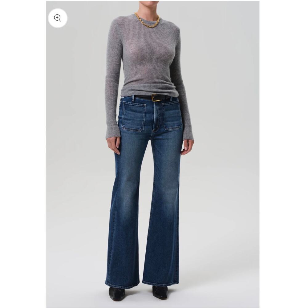 Citizens of Humanity Women's Kimberly Patch Pocket Flare Jeans Abalone 27